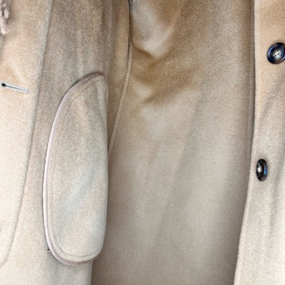 Stylish Tan Long Coat with Fringe - Picture 6 of 8